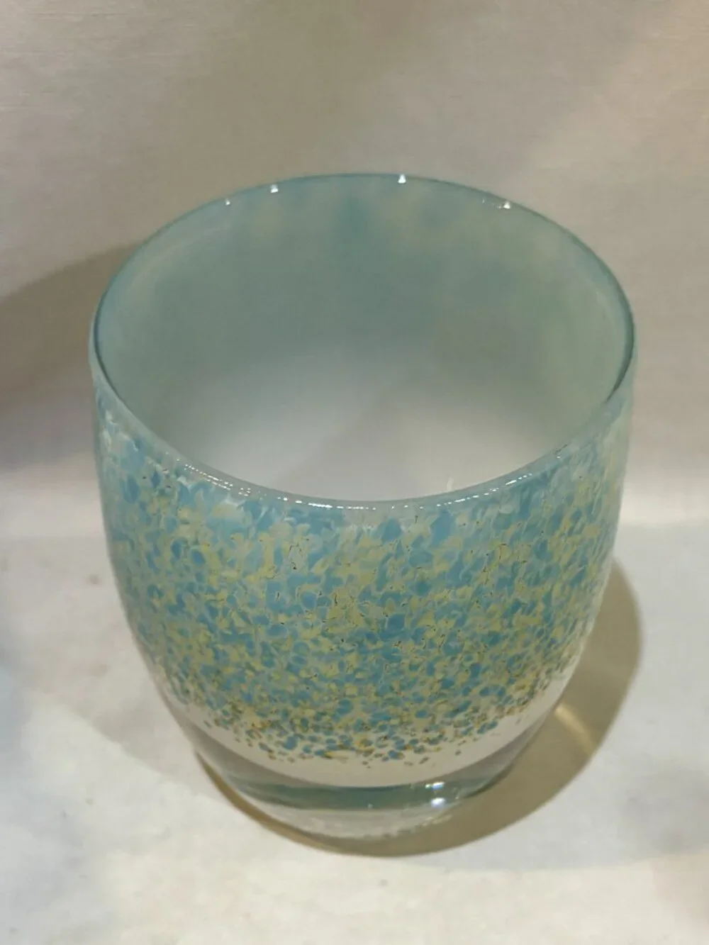 Glassybaby Candle Votive Tealight Holder Above the Clouds #2230 New with Sticker